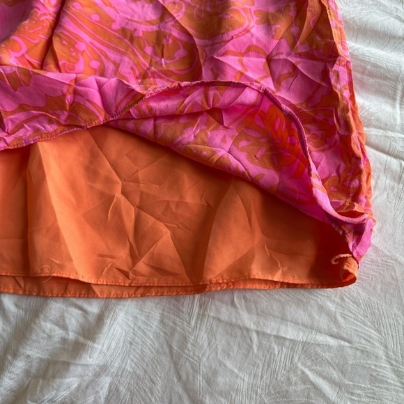 Lilly Pulitzer silk seaesta orange and hot pink dress - Picture 5 of 6